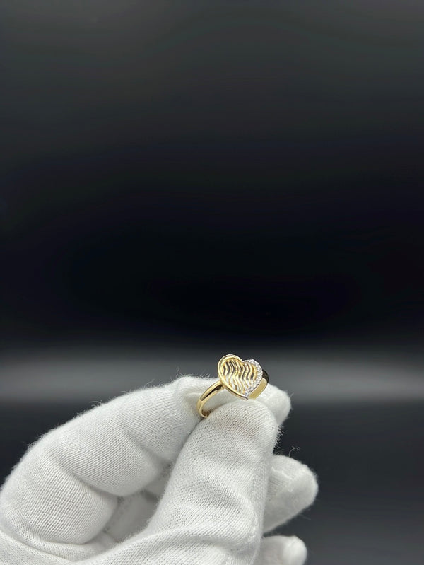 New Gold 14k Heart on Cz Stones by GO™