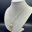 New Flat Cuban Chain With Pendant 14k by G.O™