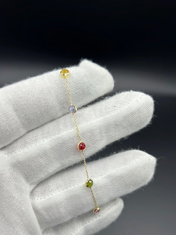 New Gold 14k Bracelet  on Cz Stones by GO™