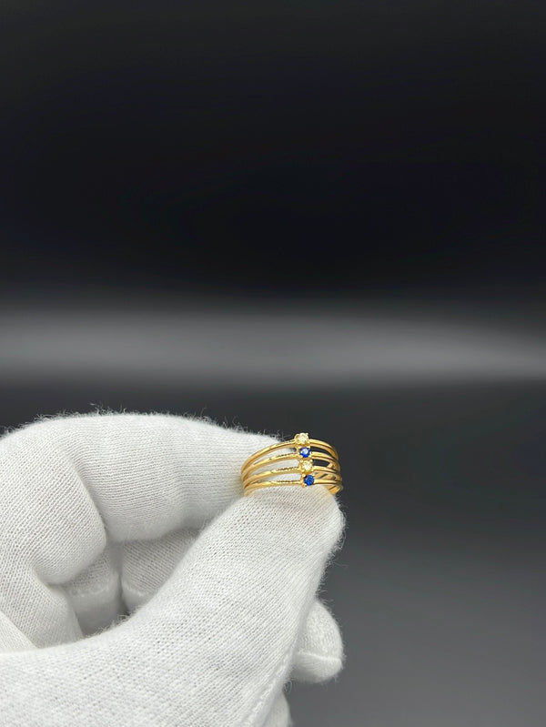 New Gold 14k Women Ring  on Cz Stones by GO™