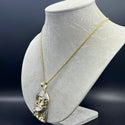 New Gold 14k Women Hollow Miami Cuban  Chain with Pendant  by GO™