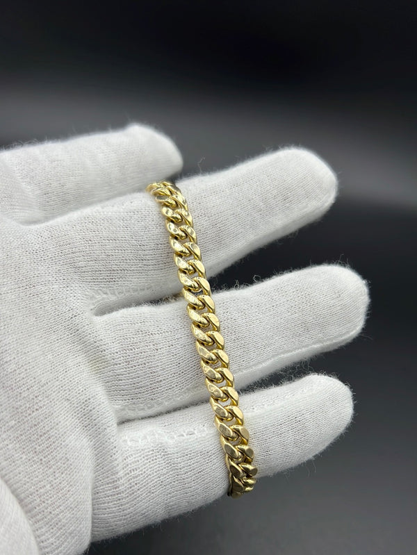 New Gold 14K Semi Solid Cuban bracelet  by GO™
