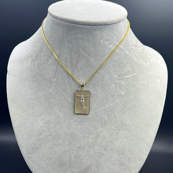 New Gold 14K Hollow Franco Chain With Pendant by GO™