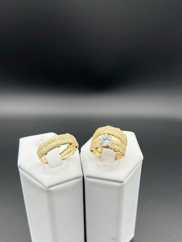 New Gold 14k Wedding Rings With Zc Stones