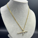 New Flat Cuban Chain With Pendant 14k by G.O™