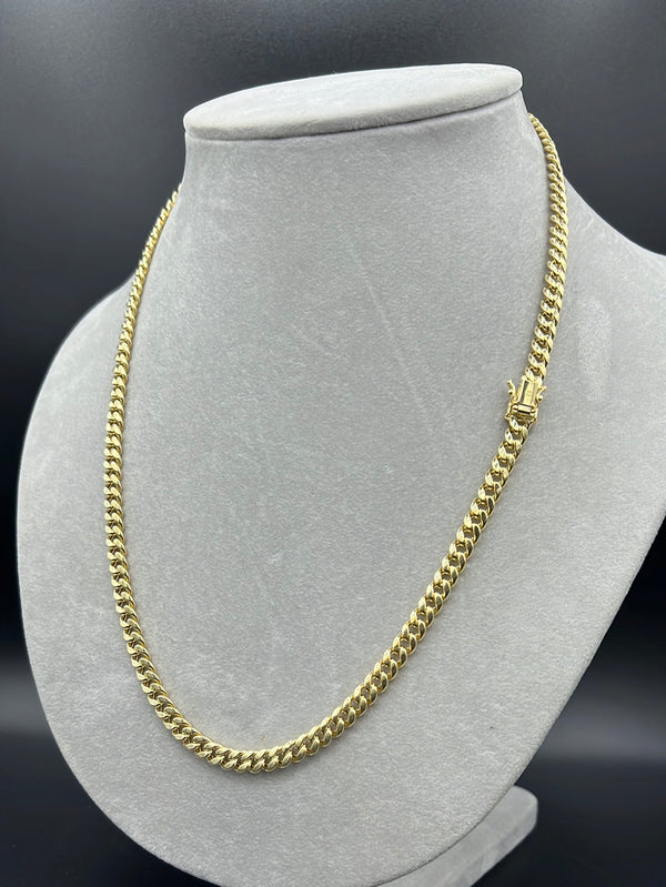 New Gold 14K Semi solid Cuban Chain