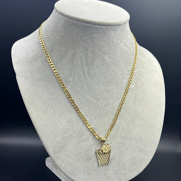 New Flat Cuban Chain With Pendant 14k by G.O™