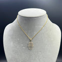 New Gold 14K Hollow Rope Chain with Pendant by G.O