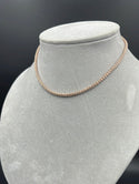 New Gold 14k Women Ice Chain ( Moon Ice )on Rose Gold pendant  by GO™