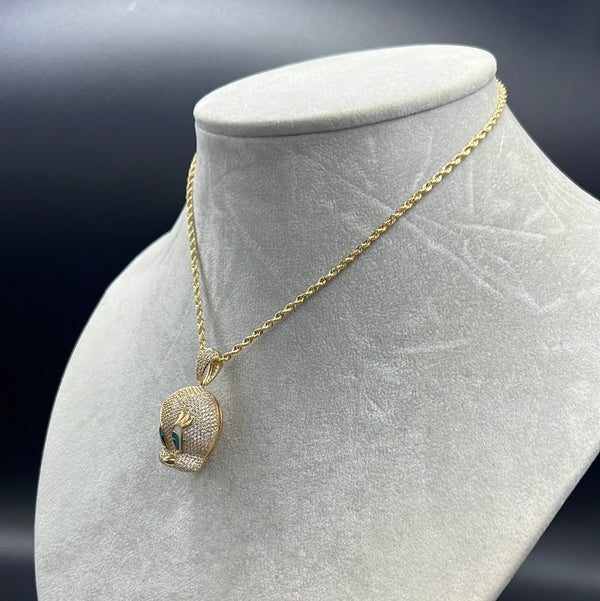 New Gold 14K Rope Chain With Tweety Pendant