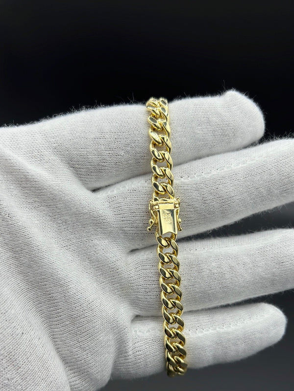 New Gold 14K Semi Solid Cuban bracelet