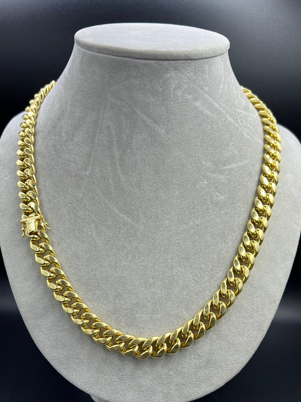 New Gold 14K Semi solid Cuban Chain