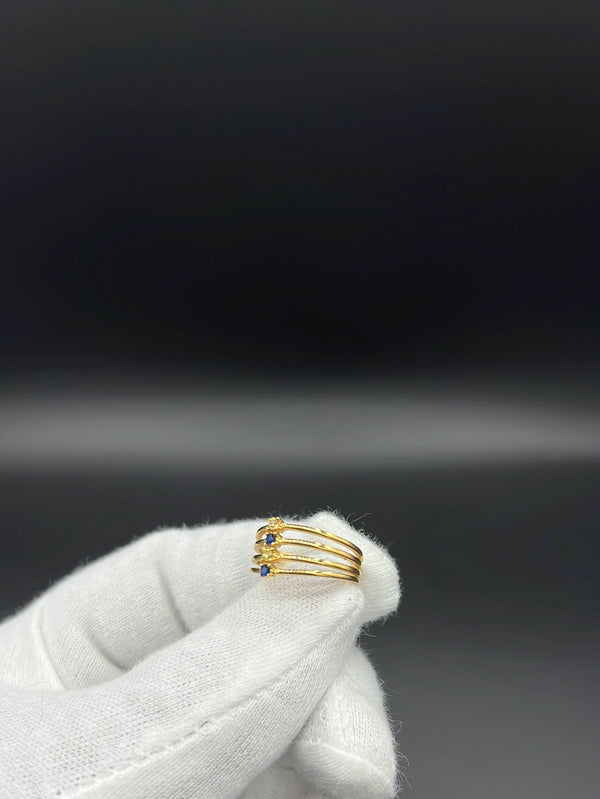 New Gold 14k Women Ring  on Cz Stones by GO™