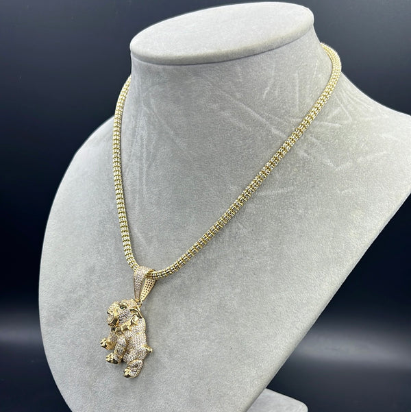 New Gold 14K Moon  Ice Chain With Pendant by GO™