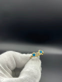 New Gold 14k Turkish Eye Ring on Cz Stones by GO™