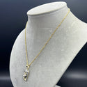 New Gold 14K Hollow Rope Chain with Pendant by G.O