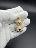 New Gold 14K Teddy Bear on Cz Pendant by GO™