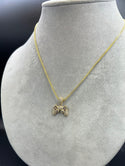 New Gold 14K Hollow Franco Chain with pendant