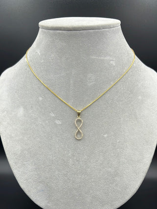 New Gold 14k Women Franco Chain with infinite pendant  by GO™