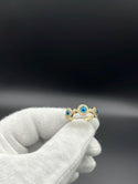 New Gold 14k Turkish Eye Ring on Cz Stones by GO™