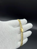 New Gold 14K Semi Solid Cuban bracelet