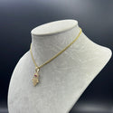 New Gold 14k Women Hollow Miami Cuban  Chain with Pendant  by GO™