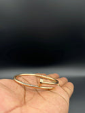 New Rose Gold 14k Nail Bracelet Solid