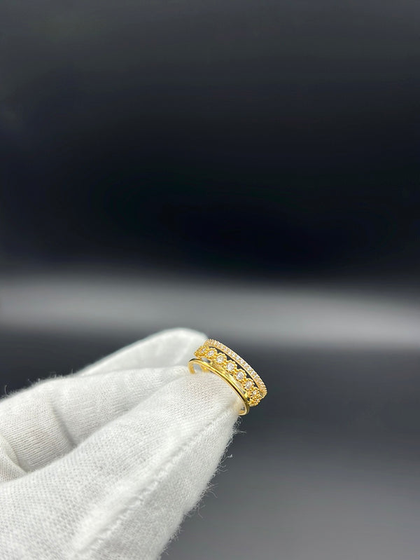 New Gold 14k Women Ring  on Cz Stones by GO™