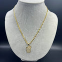 New Flat Cuban Chain With Pendant 14k by G.O™