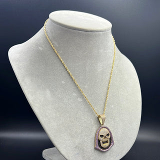 New Gold 14K Hollow Rope Chain with Pendant by G.O