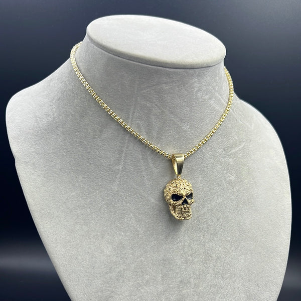 New Gold 14K Moon  Ice Chain With Pendant by GO™